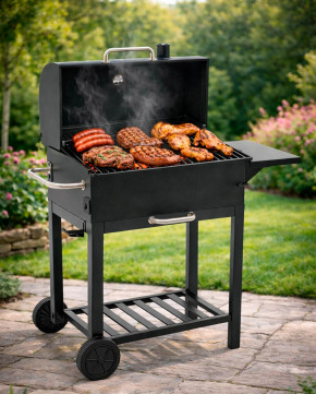 Barbecue à charbon avec thermomètre
