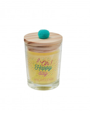 Bougie parfumée dans un pot en verre