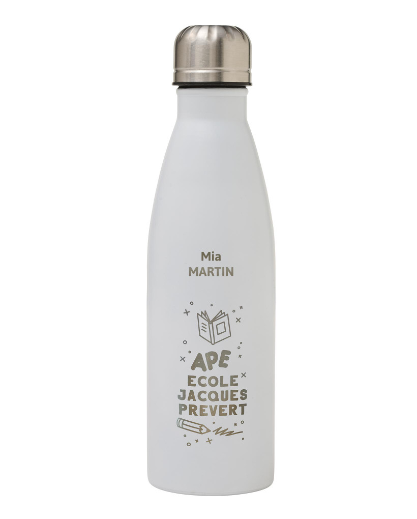 Bouteille Steel mate 50 cl nom/prénom 0