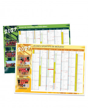 Calendrier agenda photos Sport 2027
