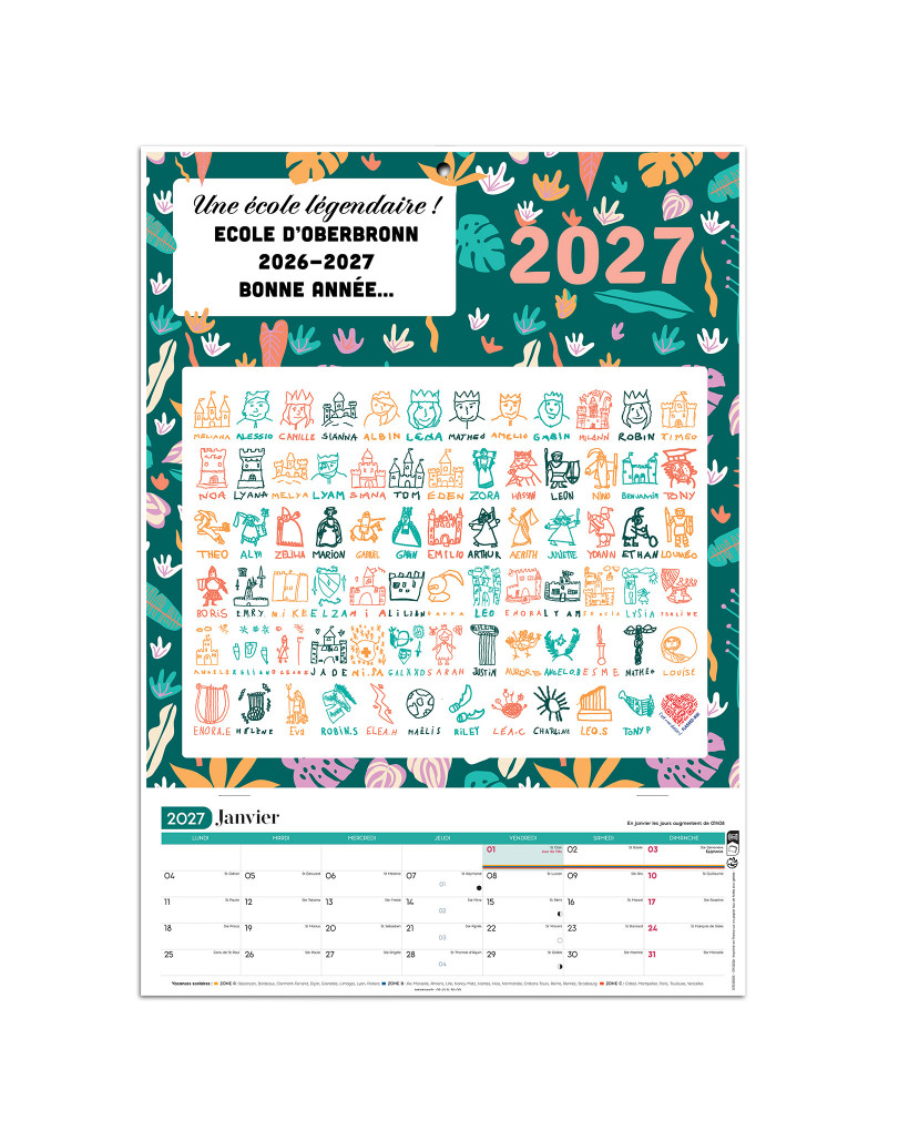 Calendrier dessins des enfants 2