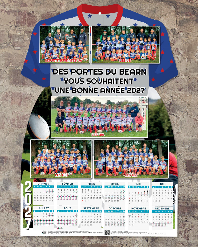 Calendrier maillot 2