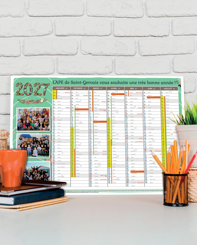 Calendrier photos agenda école 2027 3