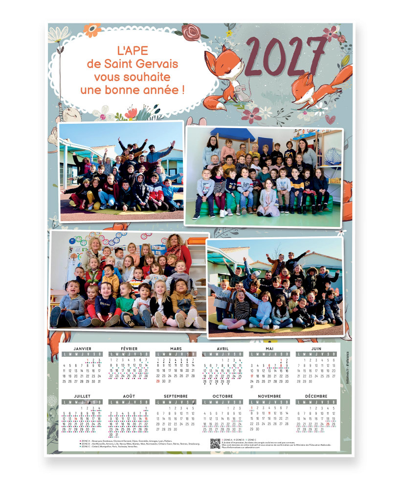 Calendrier photos école 3