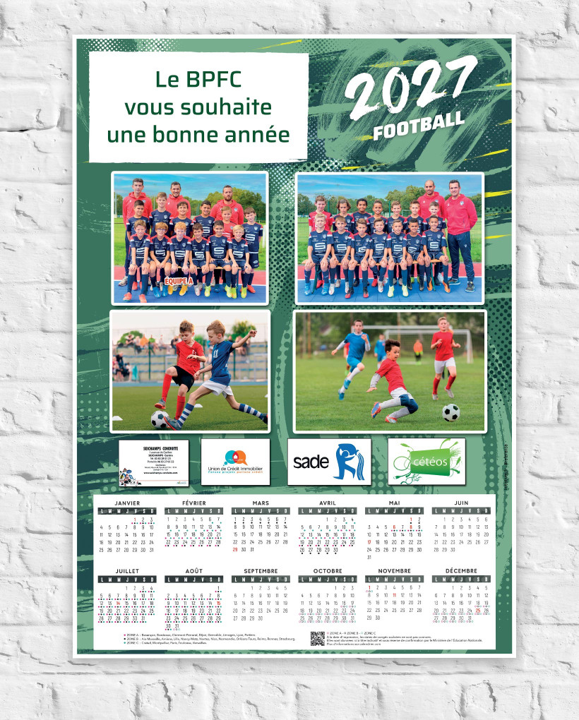 Calendrier photos sponsors sport 1