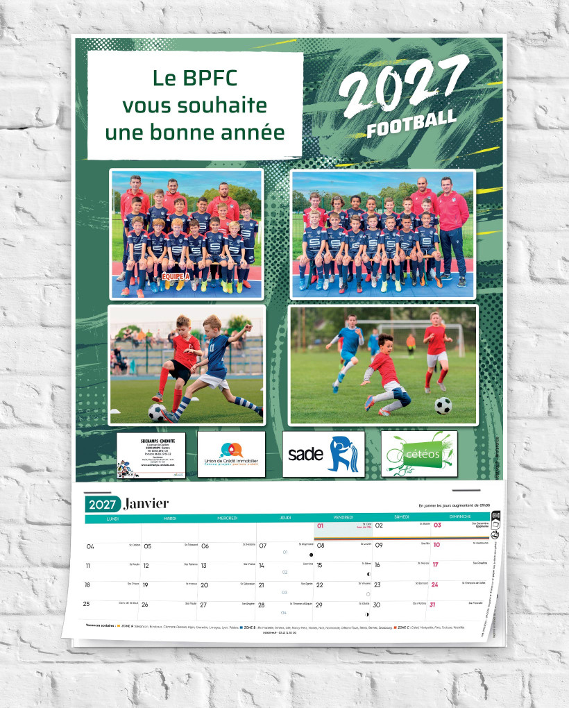 Calendrier photos sponsors sport 1