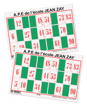 Cartons de loto personnalisés