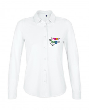 Chemise manches longues broderie
