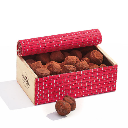 Coffret de truffes fantaisie aux éclats de caramel