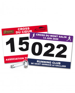 Dossards avec 4 épingles 1