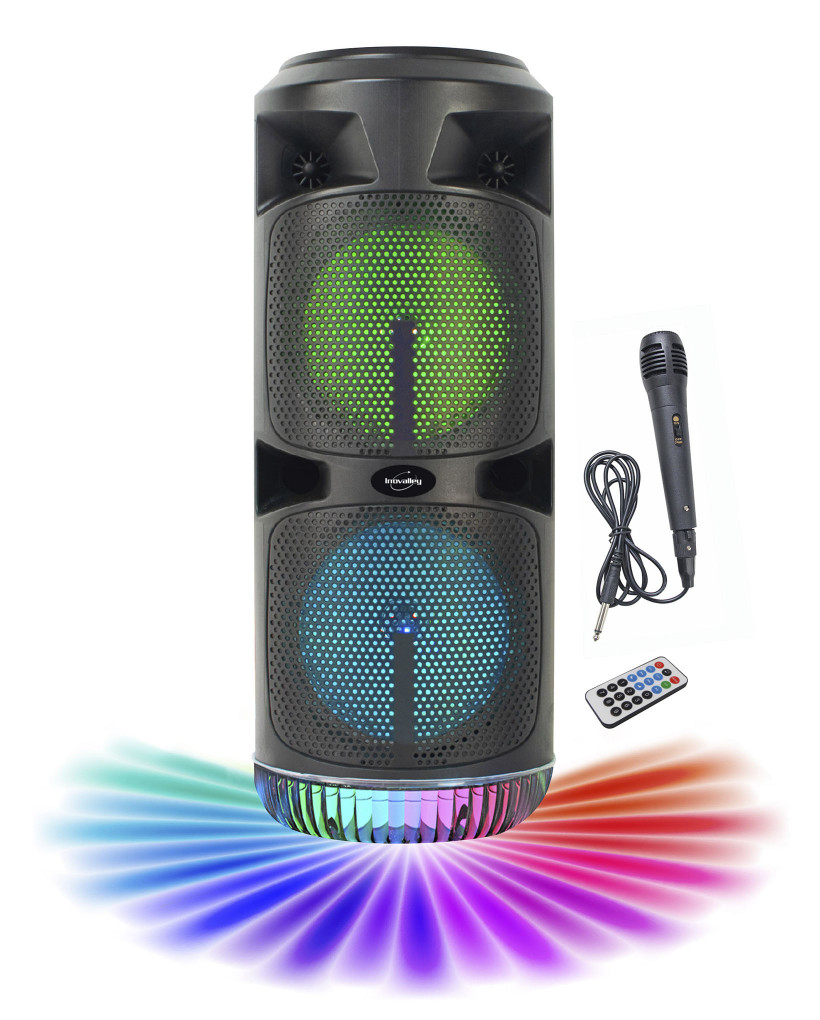 Enceinte karaoké lumineuse Bluetooth 600 W 59 cm