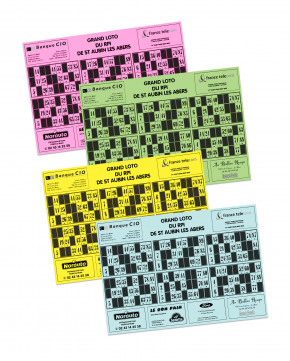 Feuille de 6 grilles de Loto