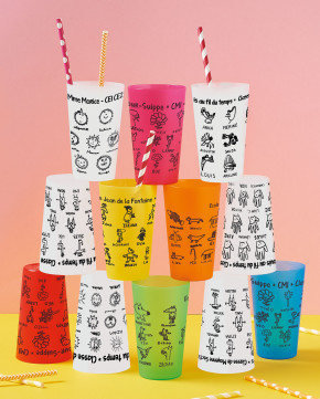 Gobelet impression en noir