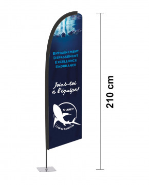 Grand drapeau flamme WF210 0