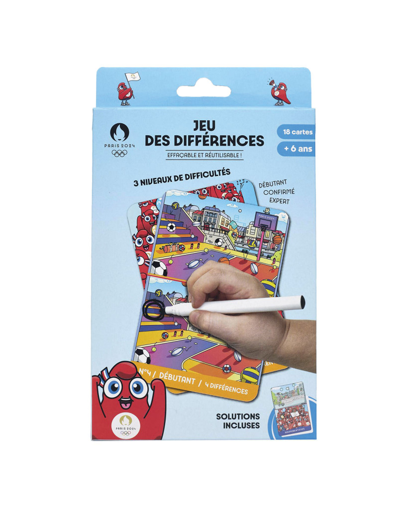 Jeu de carte des différences Paris 2024
