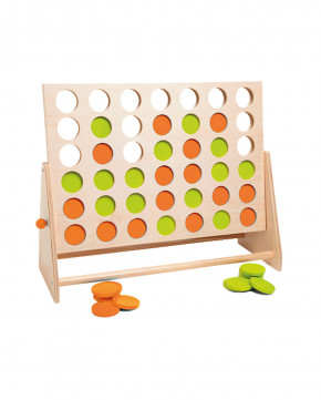 Jeu du 4 en ligne géant en bois