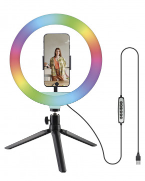 Kit vidéo pour smartphone avec lampe LED ronde