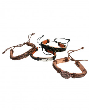Lot de 12 bracelets summer boys cuir
