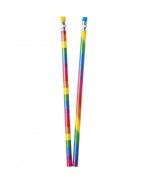 Lot de 12 crayons arc en ciel