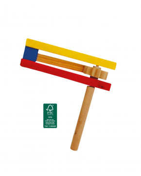 Lot de 12 crécelles en bois