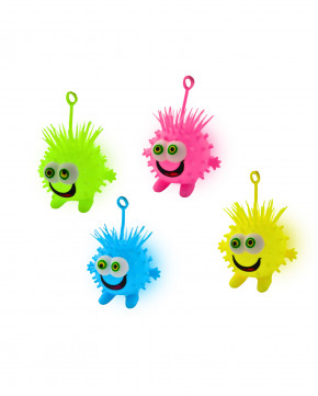 Lot de 12 puffer gros yeux lumineux