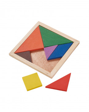 Lot de 12 tangrams en bois