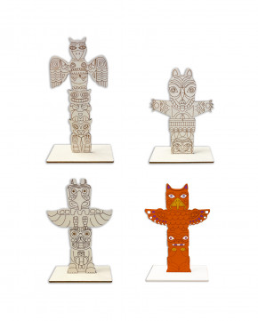 Lot de 20 maquettes en bois à décorer 1
