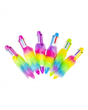 Lot de 24 stylos plumeau 6 couleurs