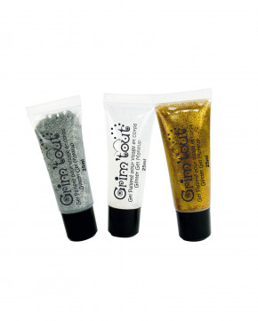 Lot de 3 tubes de gel pailleté