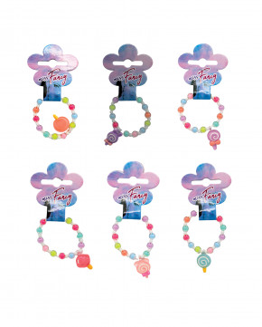 Lot de 48 bracelets perles avec sucette