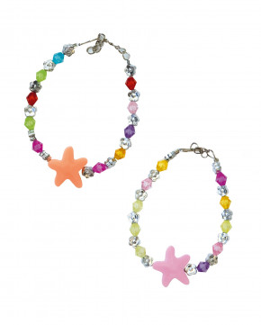 Lot de 48 bracelets perles étoile 