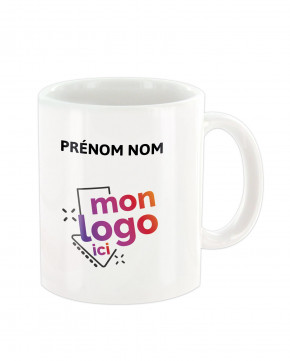 Mug droit imp multicolore nom/prénom