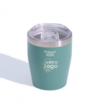 Mug isotherme vert Nom + prénom