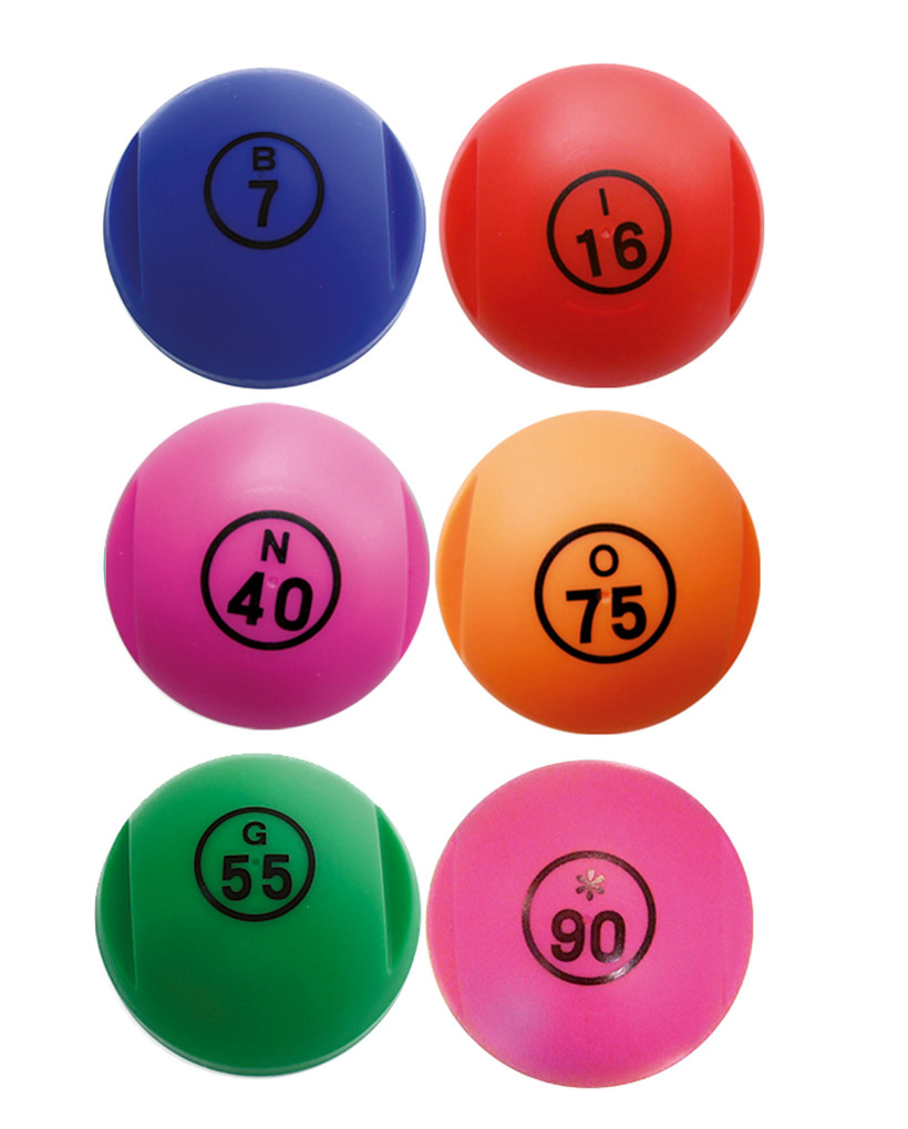 Pack de 6 boules de Loto magnétiques num 1