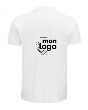 Polo coton bio impression 1 couleur 2