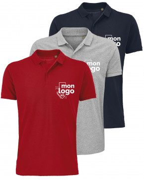 Polo coton bio impression 1 couleur 5