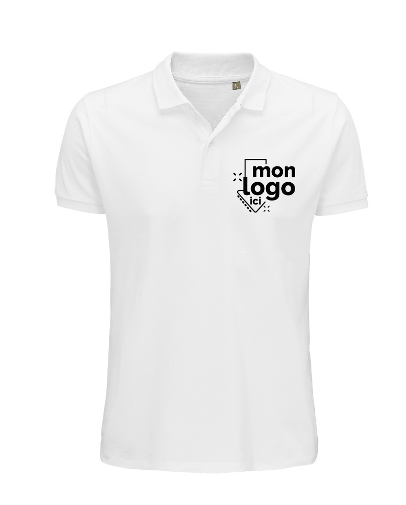 Polo coton bio impression 1 couleur 3