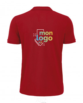 Polo coton bio impression multicolore 2