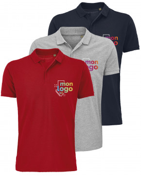 Polo coton bio impression multicolore 5