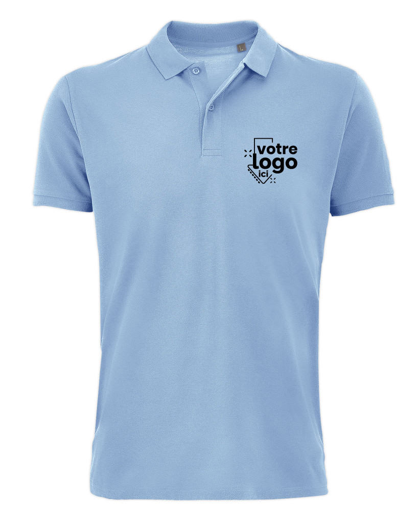 Polo coton impression 1 couleur 0