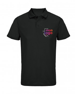 Polo respirant impression multicolore