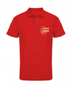 Polo respirant impression multicolore