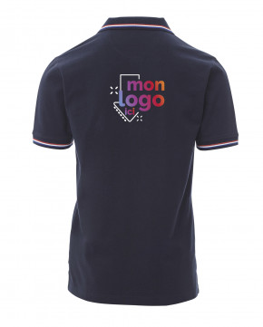 Polo tricolore en coton impression multi 1