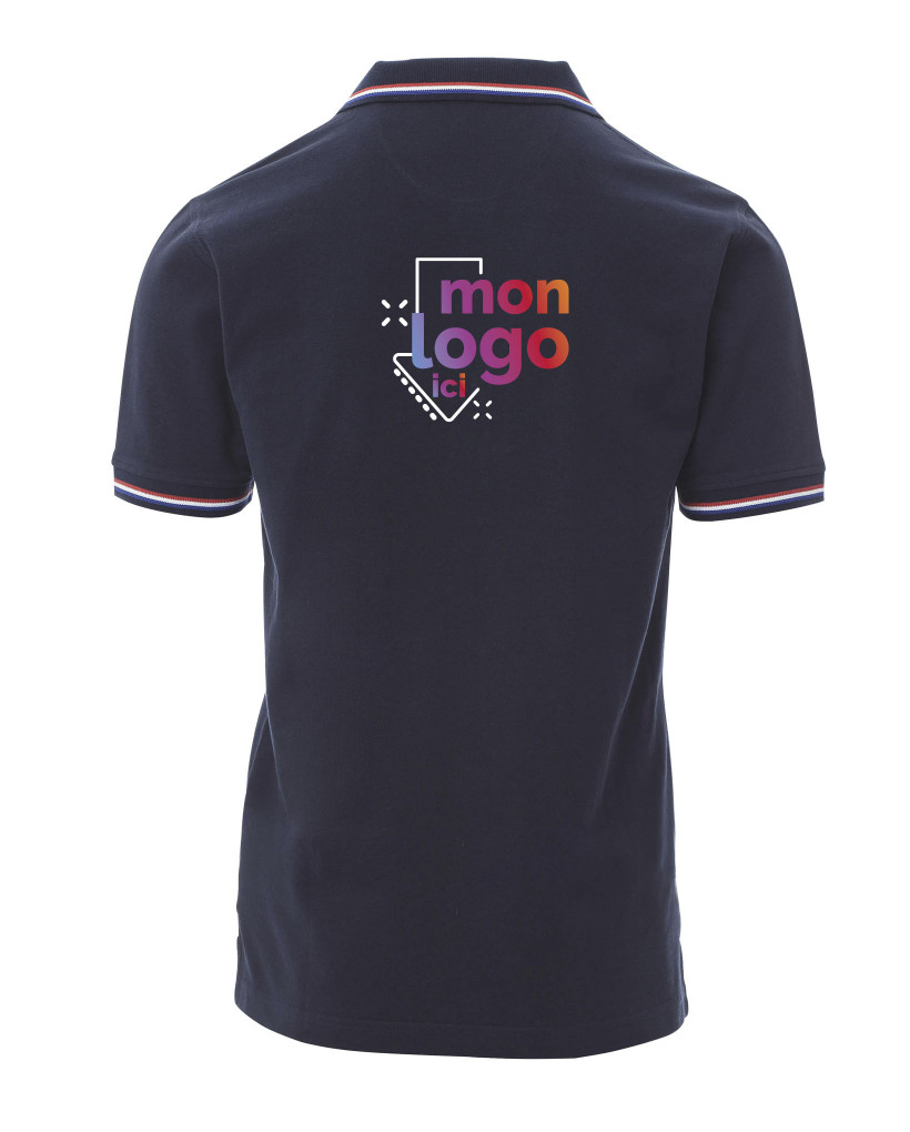 Polo tricolore en coton impression multi 1