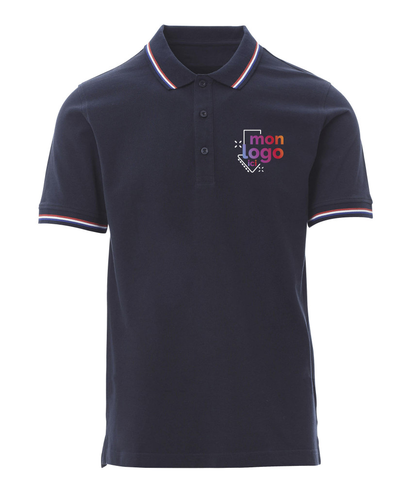 Polo tricolore en coton impression multi 0