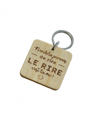 Porte-clés en bambou FSC