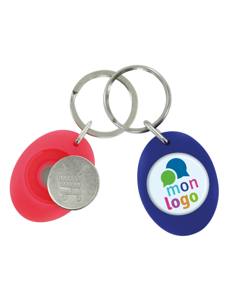 Porte-clés jeton fluo panachés 0
