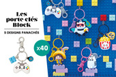 Porte-clés fantaisie Blocks