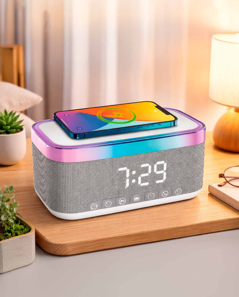Réveil chargeur à induction Bluetooth