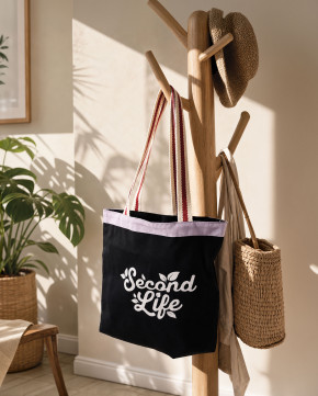 Sac tote bag en 70 % coton et  30 % polyester coll Second life
